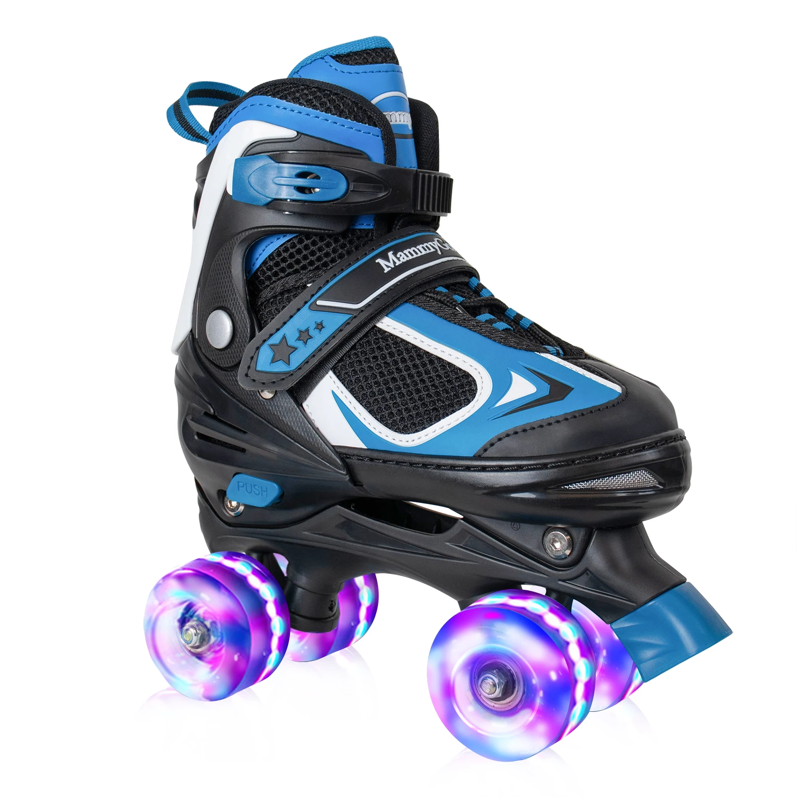 

US In Stock OEM Flashing Roller Skate Shoes Customized Blue Color Roller Skates