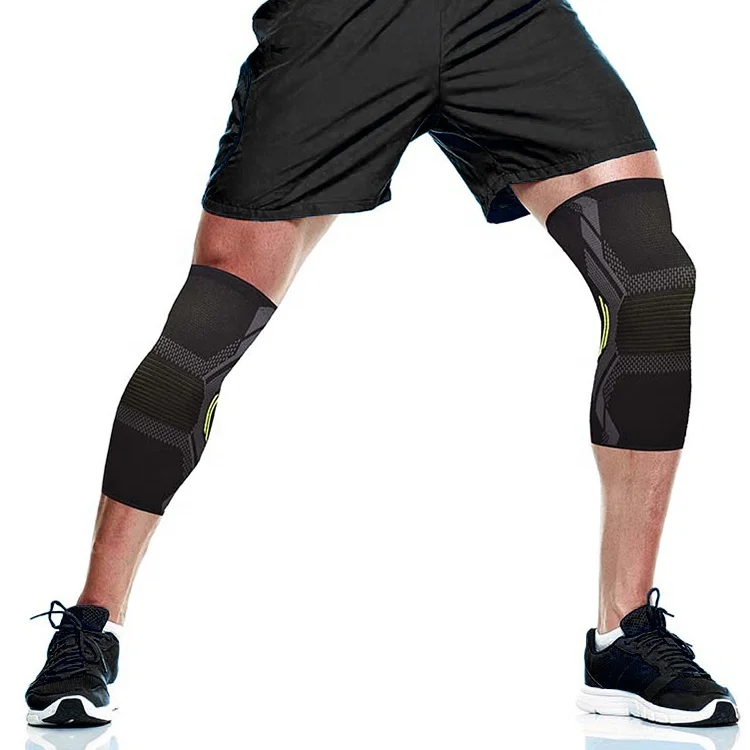 

Hot selling amazon good quality power long knee support, Black