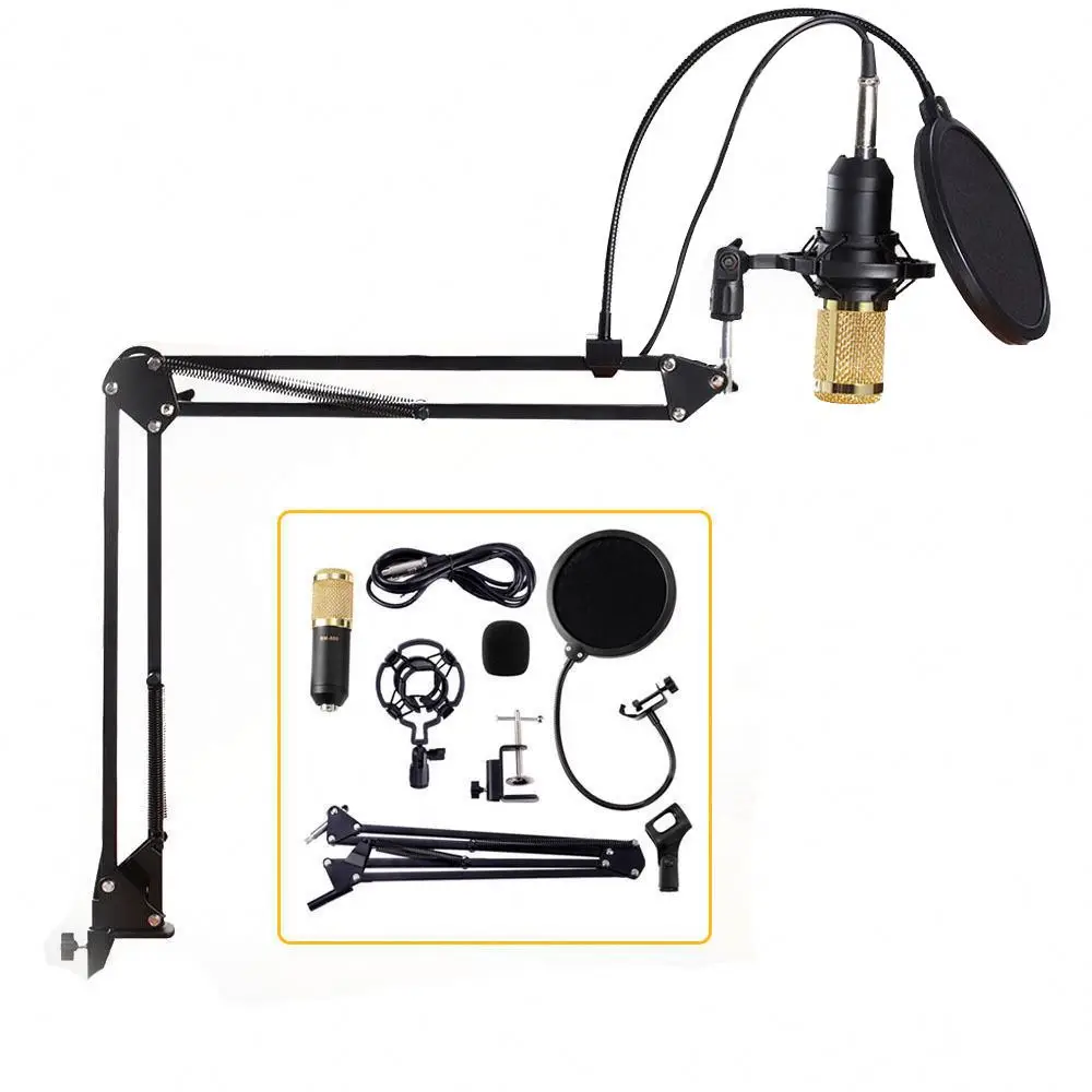 

Hot-selling high-end wired microphone bracket computer live condenser microphone, Custom