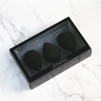 

Wholesahe 3 PSC Black Soft Gourd Drop Shape Make Up Tools Set Customized Packaging Foundation Sponge Facial Makeup Sponges