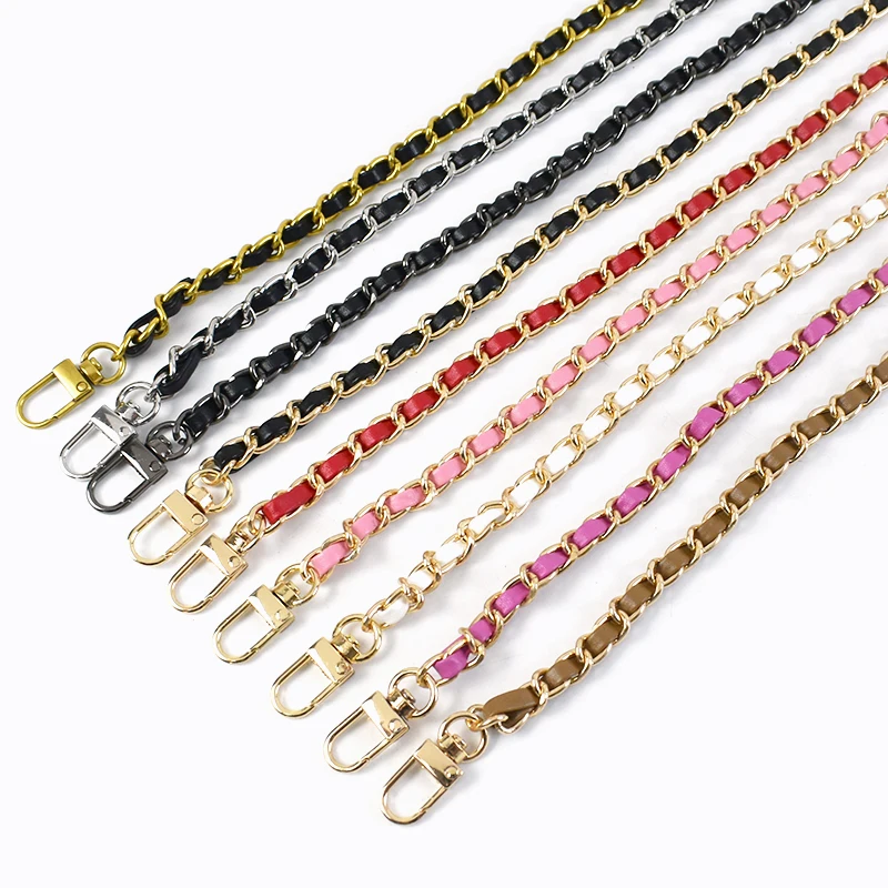 

MeeTee B-C172 120cm Women Handbag Accessories Woven Crossbody Bag Chain PU Alloy Bag Chain