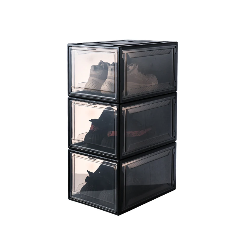 
Haoyijia Factory Sneakers Acrylic transparent Storage Box stackable plastic shoes storage box AJ basketball shoes collection box 