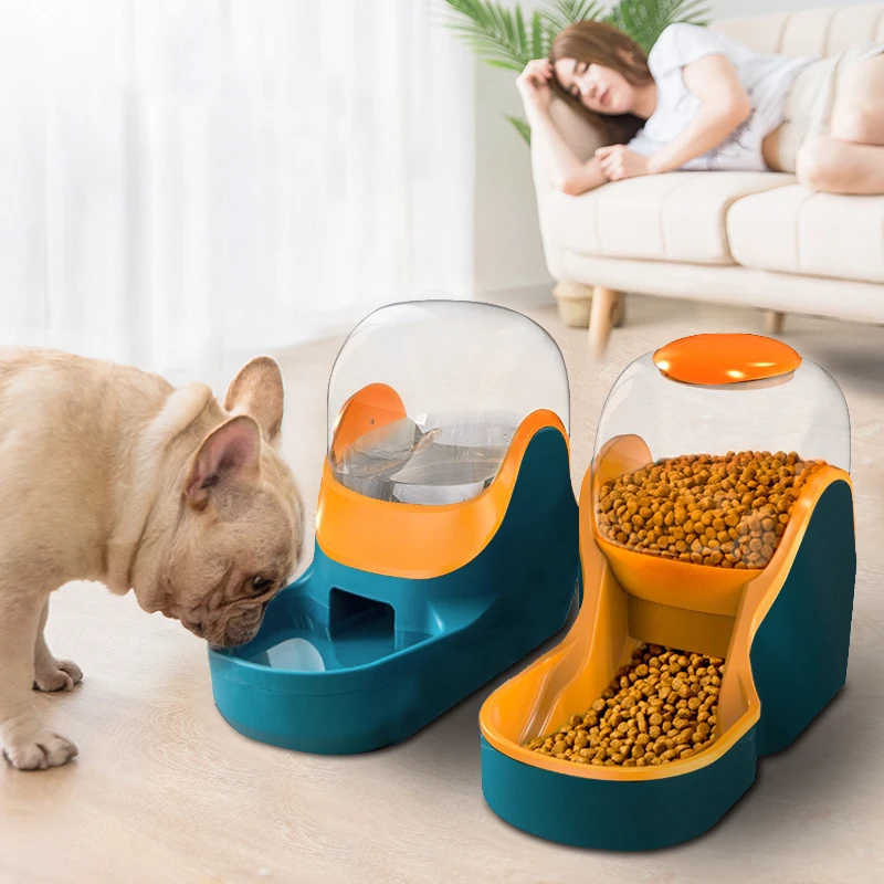

Saiji 3.8L large capacity cat and dog drinking water bowl pet water feeding dispenset automatic pet feeder with storage, Transparent, customized color
