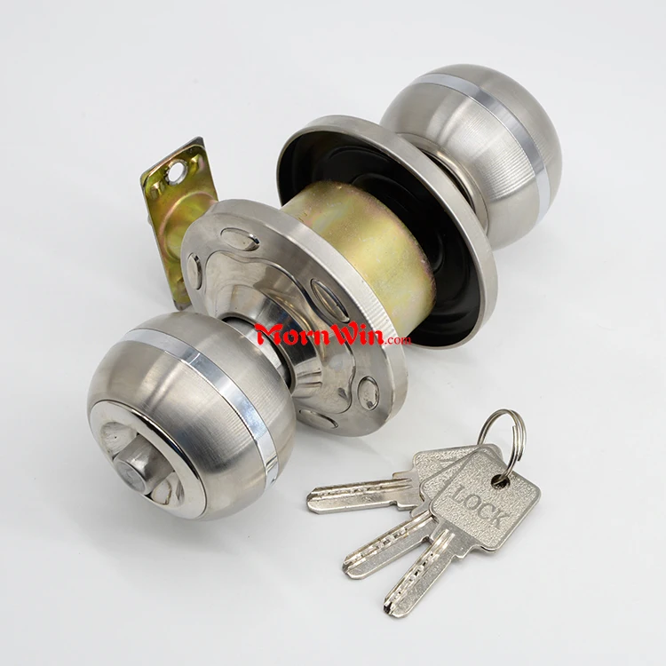 Hot Sale Hotel Lock Knobset Cylindrical 304 Stainless Steel Knob For