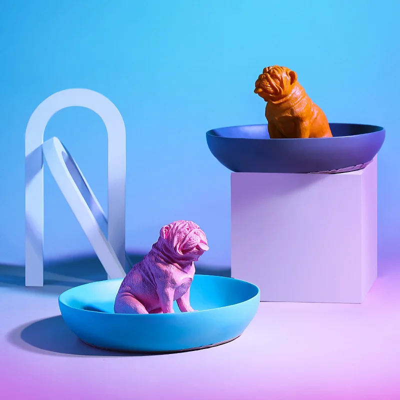 

Colorful dog animal resin receives lovely ornaments, As photo