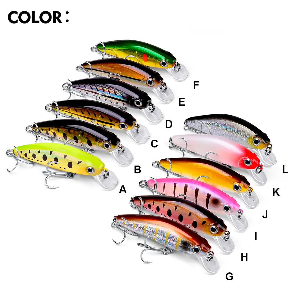 

8cm/11g fishing lure Swimbait minnow Small Bait Sink Fishing Tackle BBK Hooks