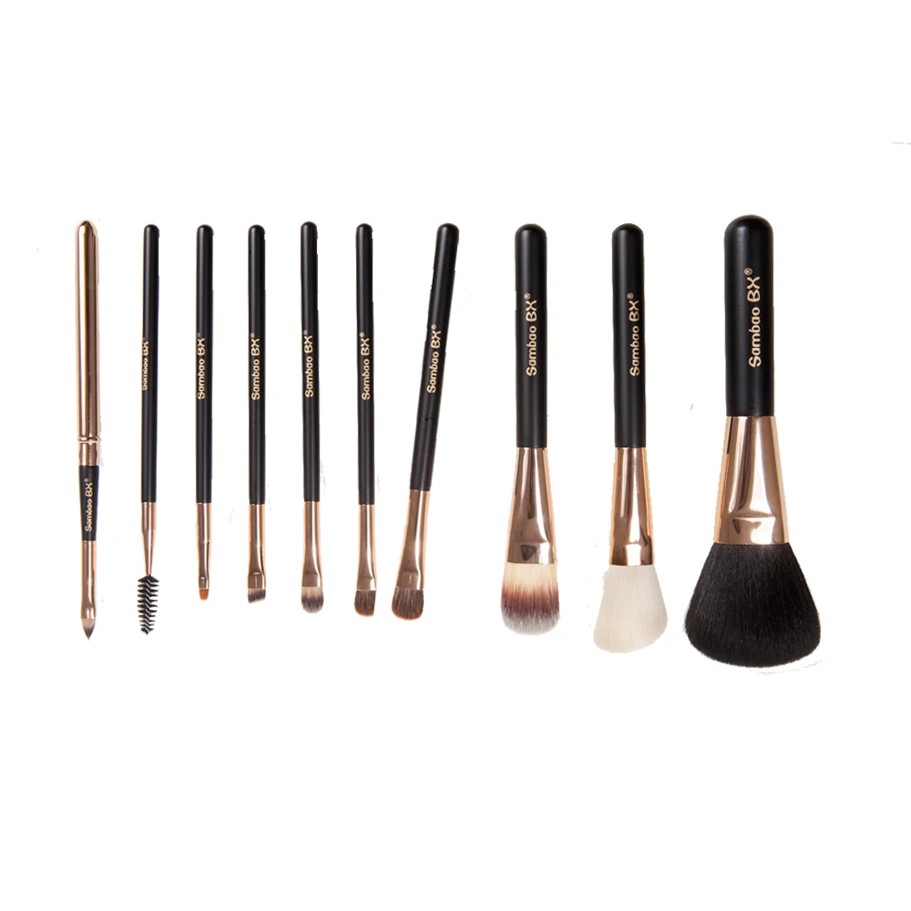 

high quality metal bling face brush kit wholesale professional brush makeup brush set professional, Red, white, black, pink