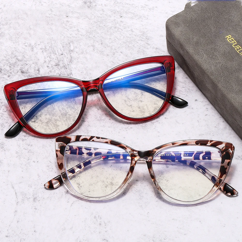 

38021 New Fashion Square Clear Glasses Frame Women's Eyeglass Cat Eye Glasses Frame Eyeglasses Optical Computer Glasses