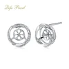 Simple and elegant jewelry 925 silver pearl accessories CZ stud earring setting for women