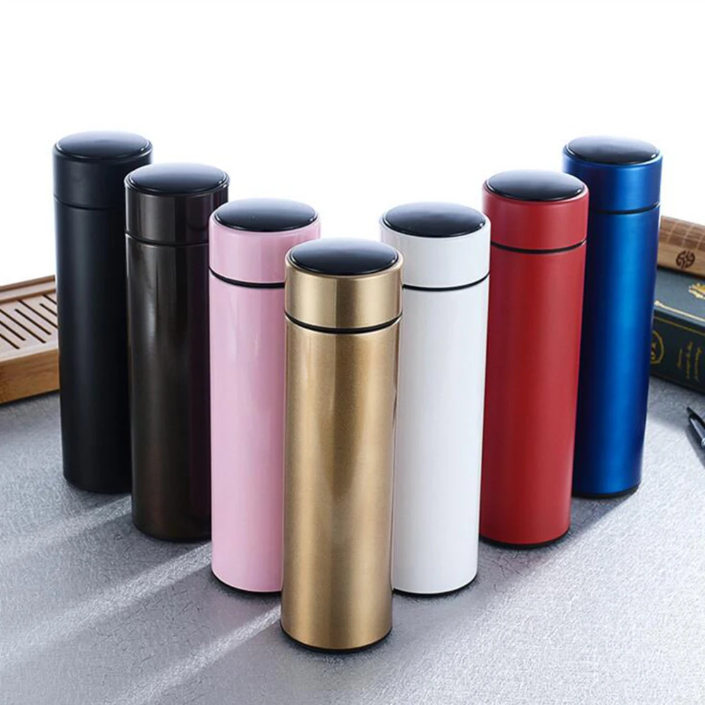 
Hot sell Stainless Steel Double Wall Vacuum Cup With Touch Screen Lid Temperature Display Intelligent Thermos Bottle 