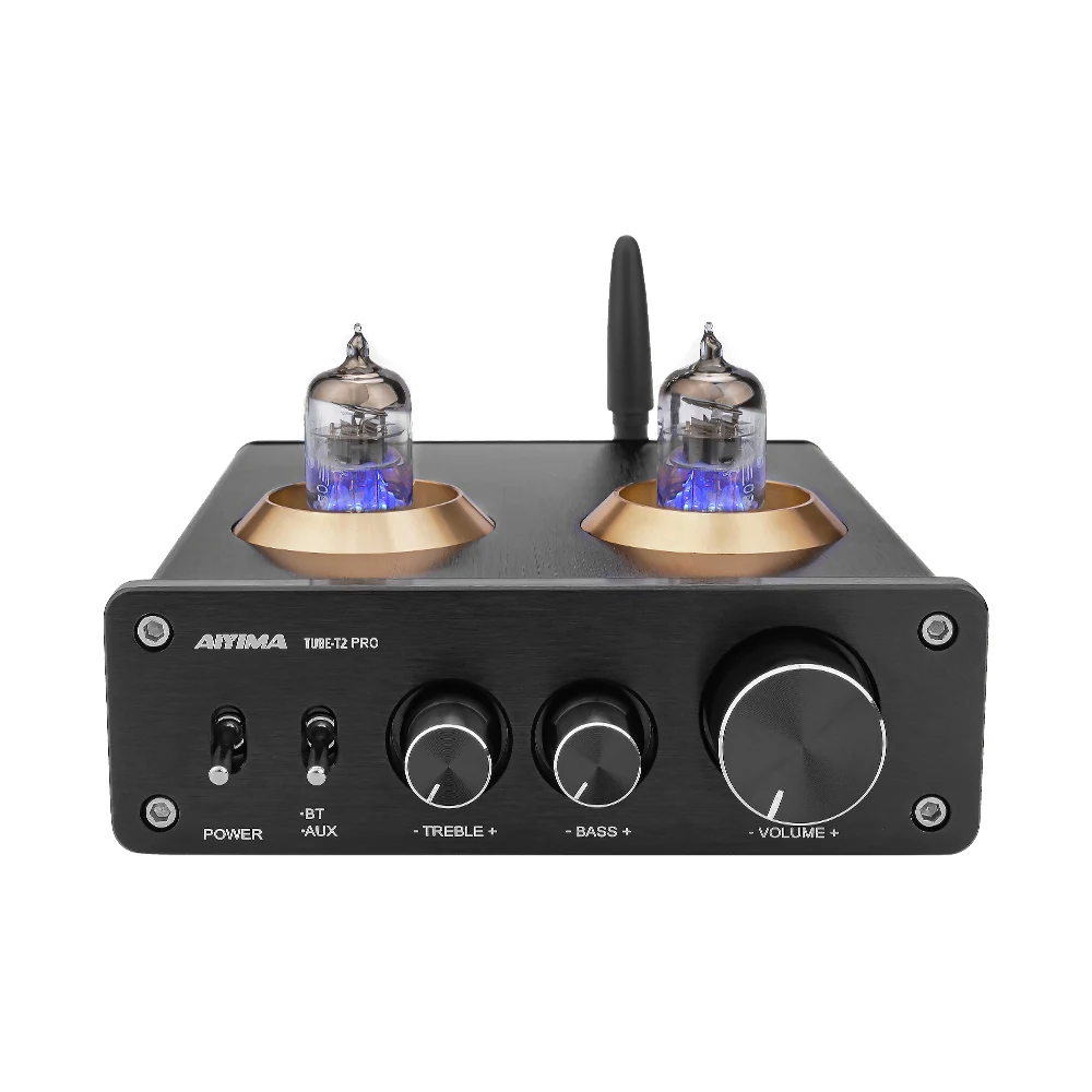 

AIYIMA T2 Pro BT 5.0 6J1 Tube Amplifier Preamp Dual TPA3116 Digital Stereo Sound Amplifiers 100Wx2 HIFI Mini Amp