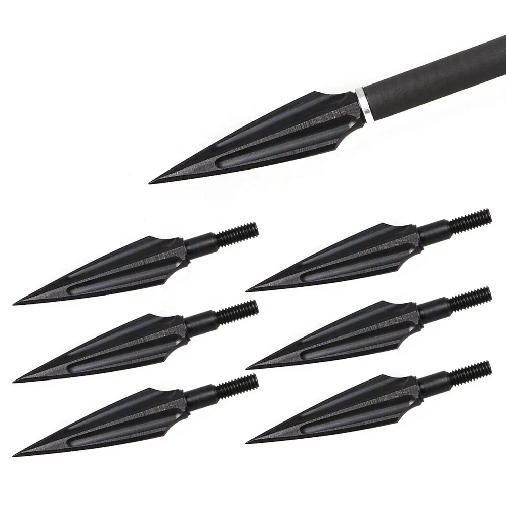

High Quality 3/6/12/24pcs Carbon Steel Arrowheads Archery Broadheads Hunting Arrow Heads for Recurve Bow or Compound Bow, Picture
