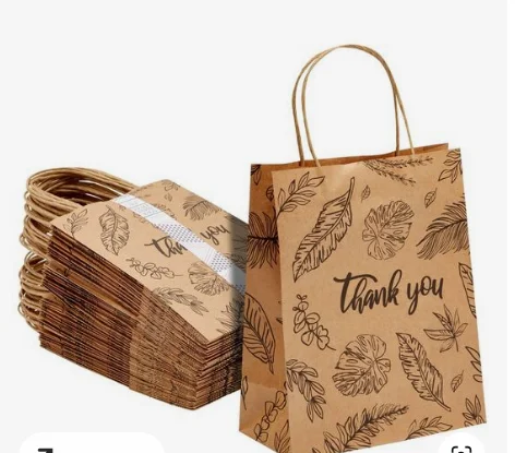 

Hot Sale Thick Disposable Paper Underwear Bags Barbecue custom logo printing recycle gift kraft paper shopping bag