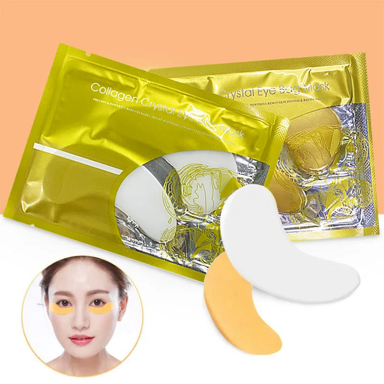 

Private Label Golden Crystal Collagen Under Eye Mask Anti-Wrinkle And Aging Gold Hydrogel Collagen Dark Circle Eye Mask Patch