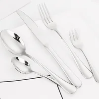 

Custom logo restaurant hotel luxury stainless steel flatware set wedding travel western silver knife fork spoon dinner cutlery