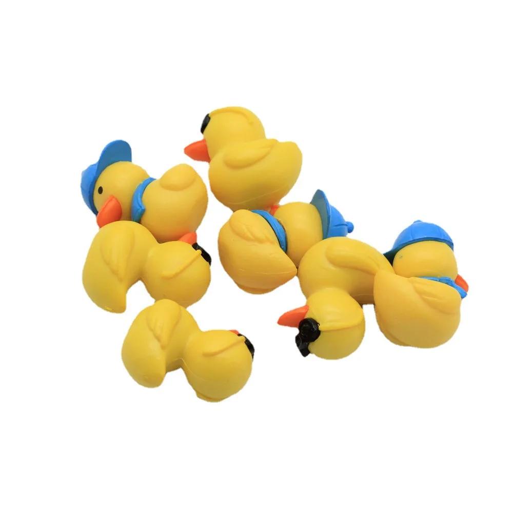 

100Pcs Cute Yellow Duck Miniature Figurine Ornaments Micro Landscape Decoration Accessories Simulated Animal Resin Charms Crafts