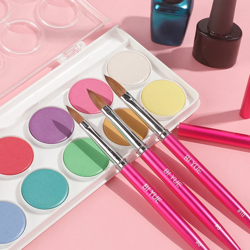 

Nail Brushes 100% Kolinsky Acrylic Nail Brush Pure Kolinsky Nail Art Brush, Red