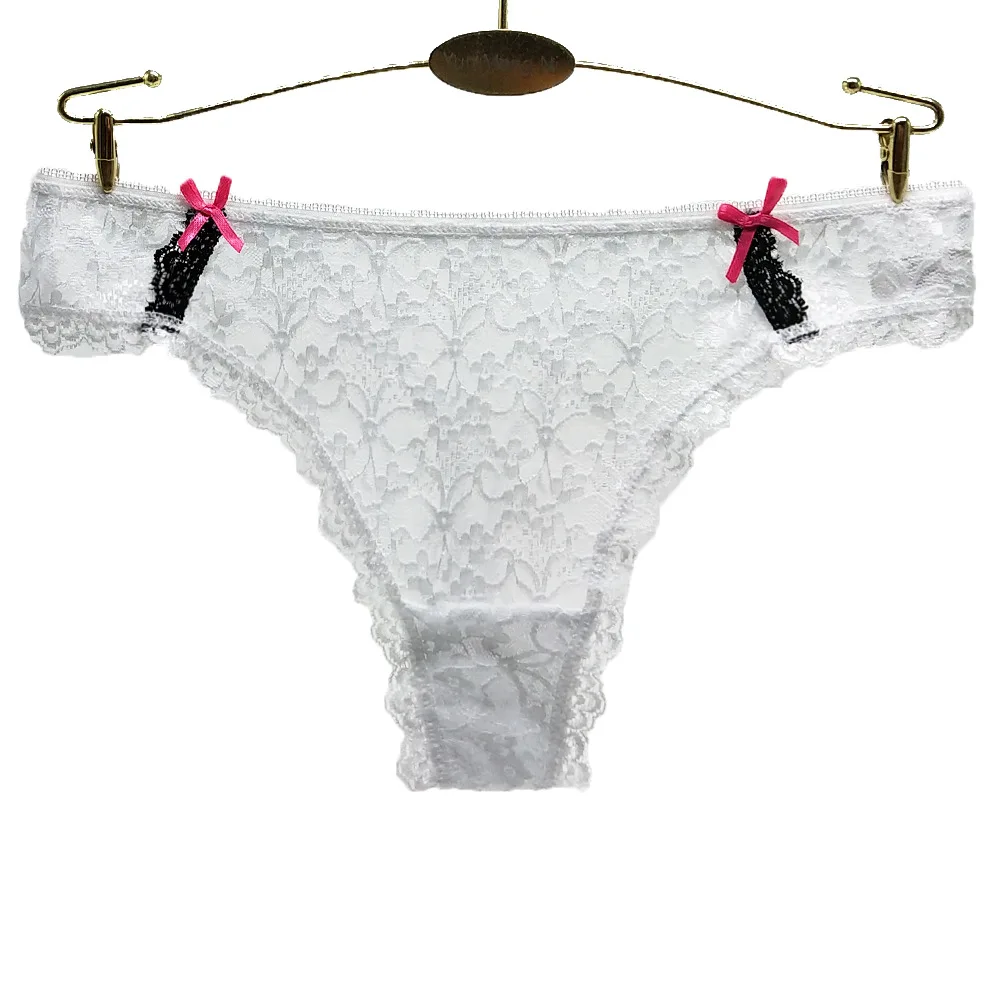 2 Bow Lace Low Waist Hot Hot Young Girl Thong Panty Panties - Buy Thong ...