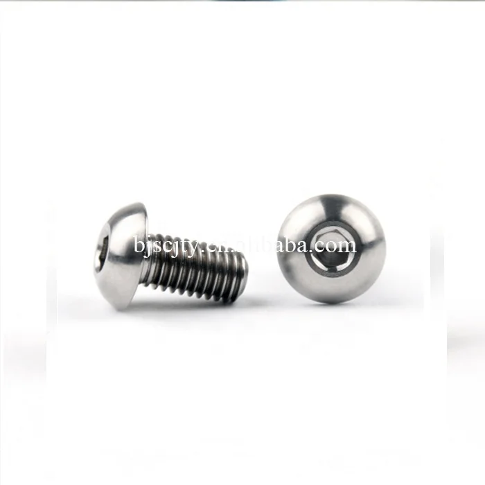 

Factory supply Gr5 ISO7380 titanium hex socket button screw