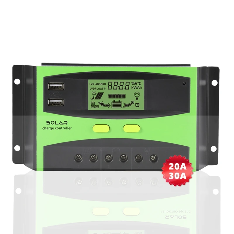 

12/24v 48 volt solar regulator 20A PWM charger controller for solar panel