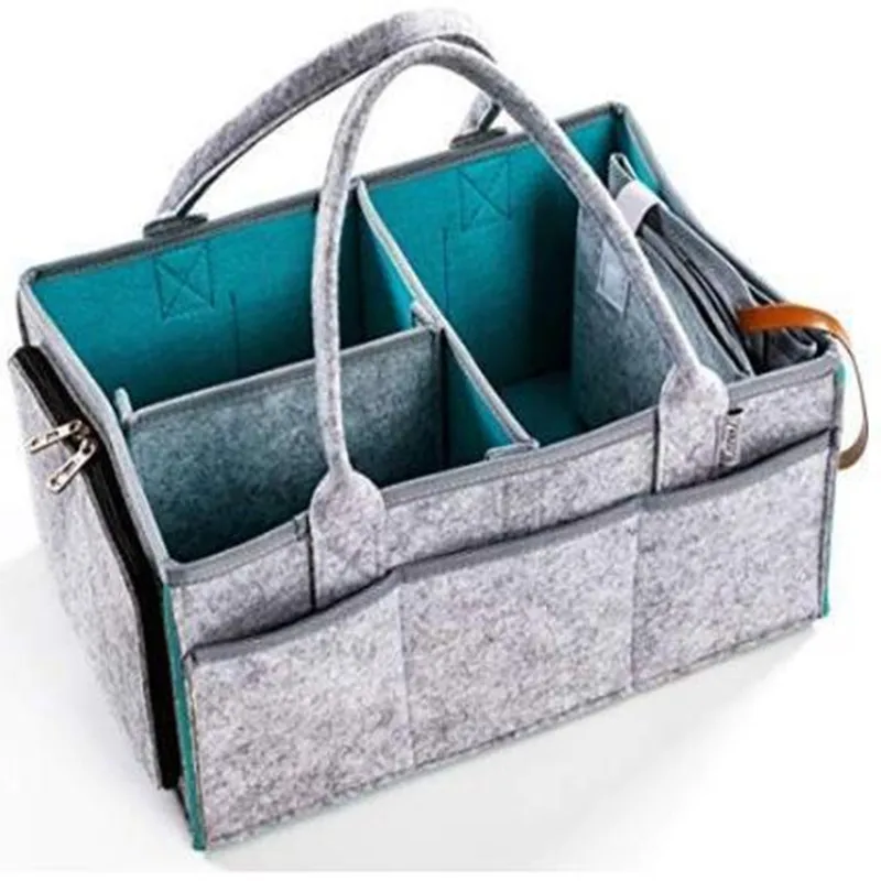 

OEM Factory Price Diaper Caddy Large-capacity Tote Baby Mommy Felt Storage Bag