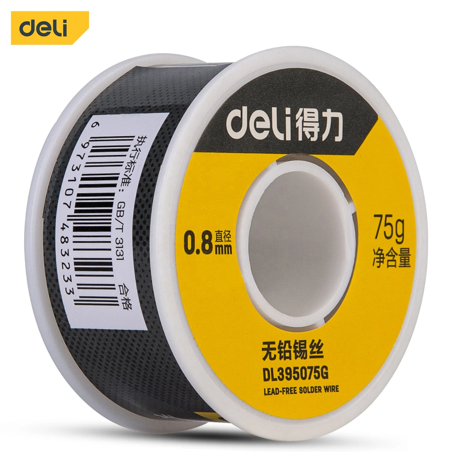 

Deli Tools 0.8mm 75/250g Lead-free 99% Tin Wires For Welding Soldering Household Flux Core Solder Wire Rolling Wire AWS A5.8