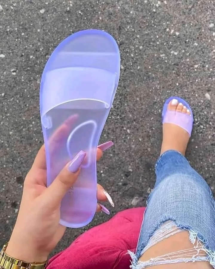 

Hot Selling Fashion Summer Women Jelly Sandals Ladies Slide Hotselling Newest Design Women Slippers, 6 color available