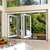 Factory price different size AS2047 AS1288 Bi-folding interior window Aluminum Glass Double folding Bi-Fold windows