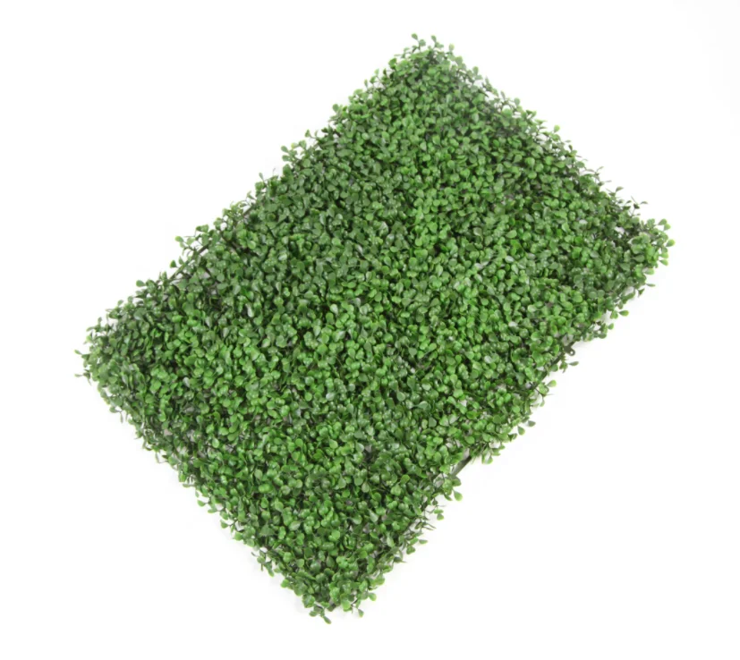 PE Artificial Living Wall Planter UV Certified Vertical Garden Panel with Shrubs and Grass for Home Decor
