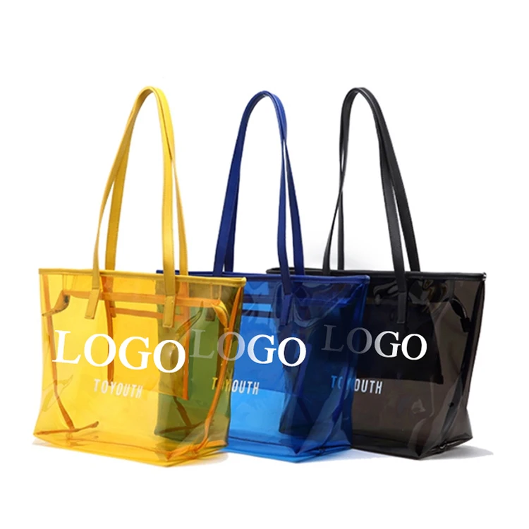 

New designer brands famous luxury transparent pvc bags women handbags ladies tote bag