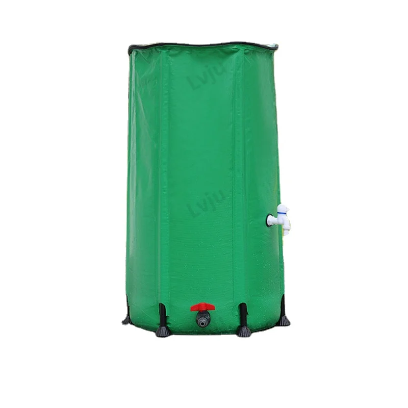 

Lvju Amazon Hot Sell Rainwater Collector Camping Dia60*H70cm 200 Liter 53 Gallon Rainwater Collector And Filter, Fruit green/fark green/black/white/blue and etc.../as customized