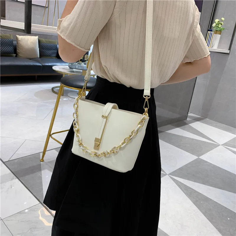 

ST-0334 Ms Contracted Popular New Tide Joker Ins Inclined Bag Web Celebrity Bucket Bags Women Fashion Handbags Shoulder, Multi color