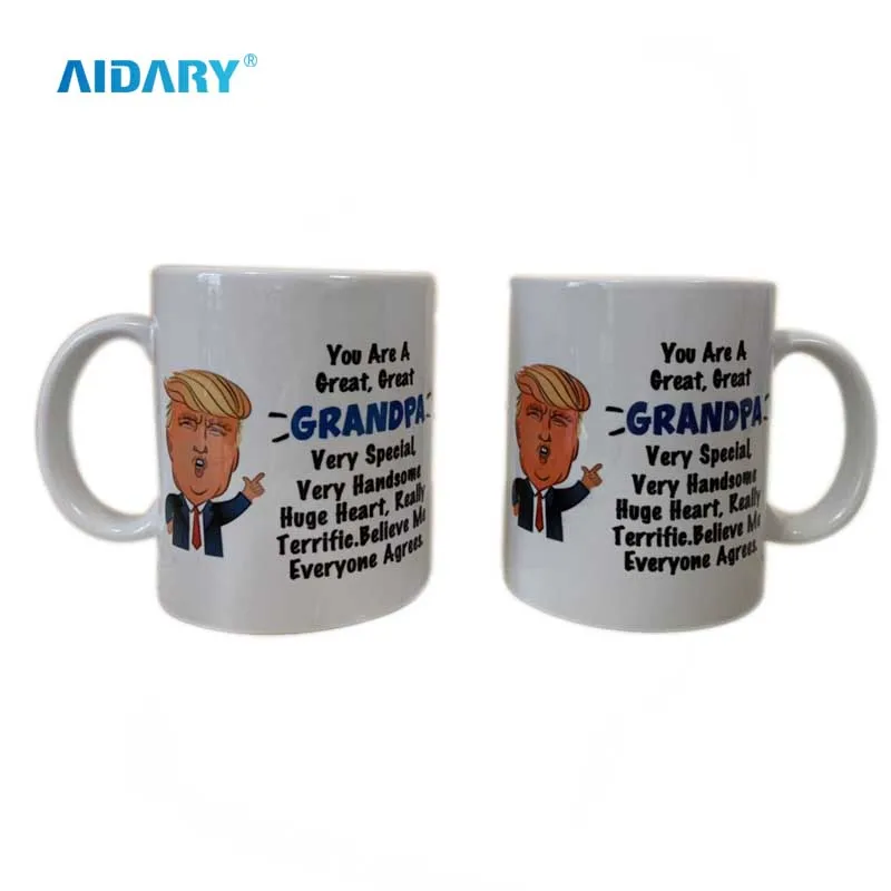 

AIDARY Custom Funny Cup Tea Milk Breakfast Porcelain Ceramic Cups Mug, Pure white