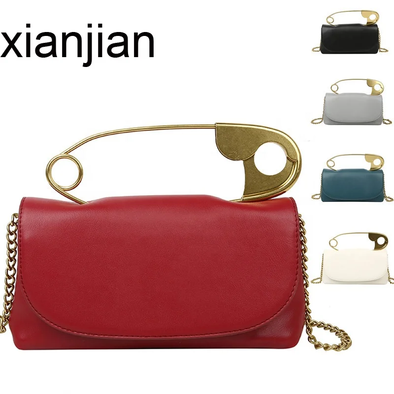 

2021 Xianjian Big Large Pin Totes Handbag Women Design Chain Chic Chain Handbags For Women