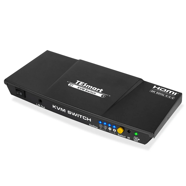 

TESmart High quality HDMI HDCP 2 port usb kvm switch 2x1 4K for home system