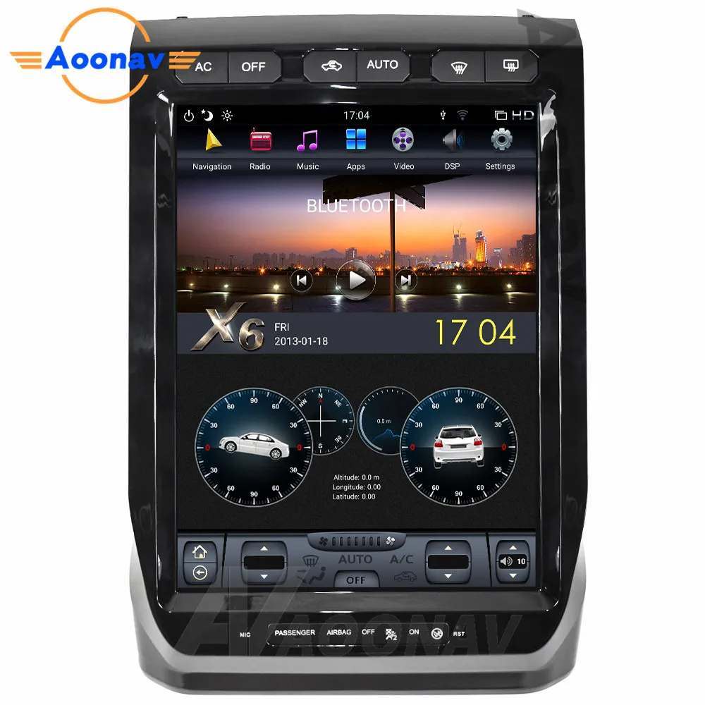 

Car Tesla HD touch screen GPS Multimedia radio Stereo player for Ford F150 2015-2019 car video audio player tape recorder