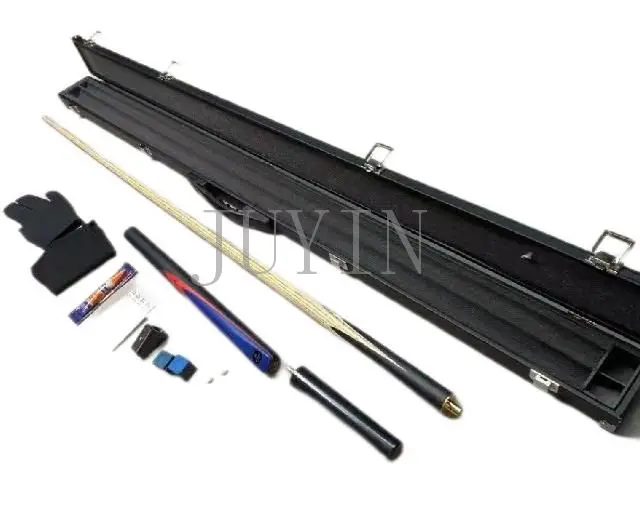 

JUYIN spot snooker cue entry-level small head pool cue ash extended handle box set three-section 10mm pool cue, Picture