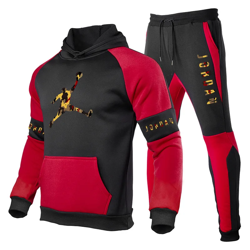 

OEM Custom Brand LOGO Men's Casual Sets Autumn Hoodies And Pants Two Piece Tracksuit Sportswear Man Tracksuit Set, Custom color