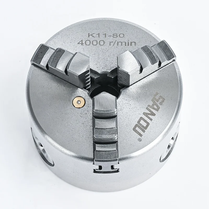 Mini lathe chuck 80mm SANOU Brand 3 jaw lathe chuck K11-80 Metal self-centering chuck for mini lathe