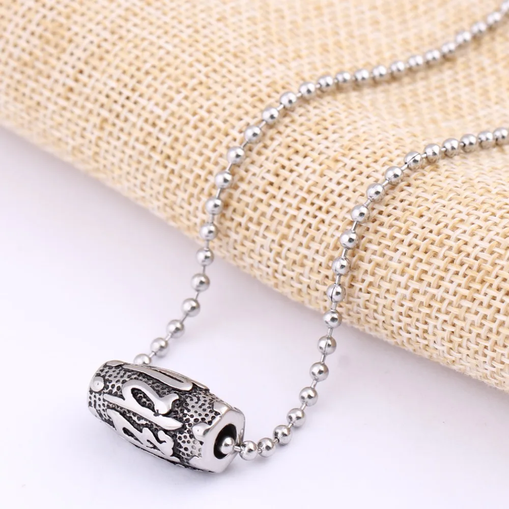 

Stainless Steel Ball Chain Stainless Steel Bead Pendant Necklace, Customized color