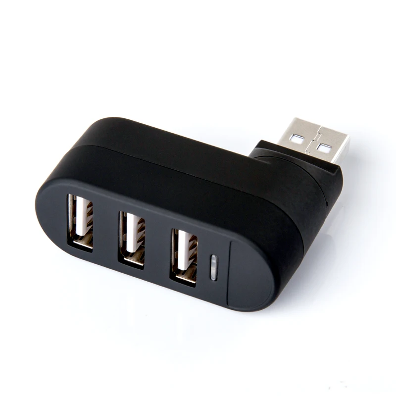 

Rotable Mini 3 Port USB 2.0 Hub High Speed Multi Splitter For Holiday Gift