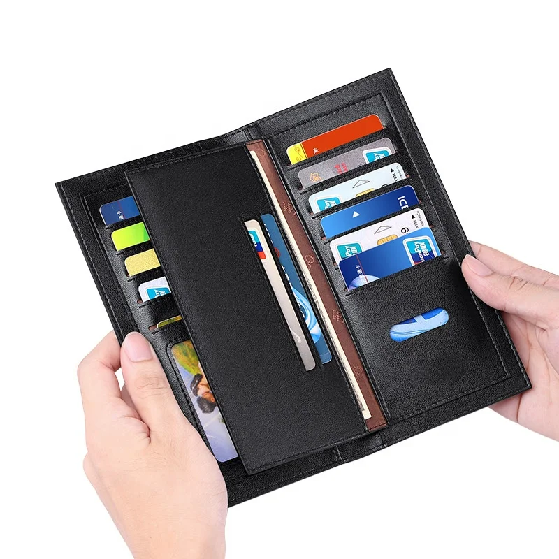 

guangzhou wallet semalaya leather men's card holder wallet long wholesale in stock