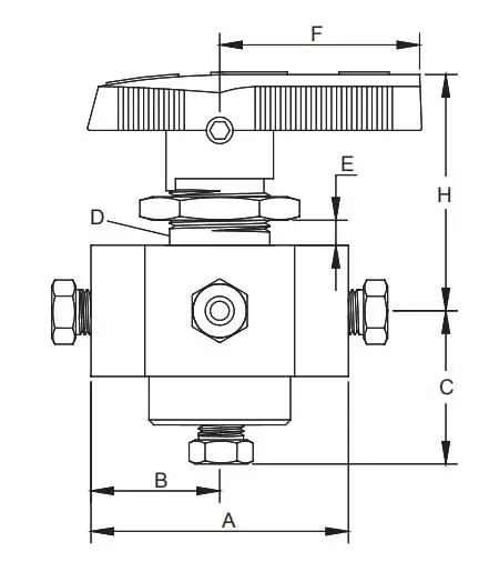 Ss316 High Pressure Mini Gas 5 Way 1/8