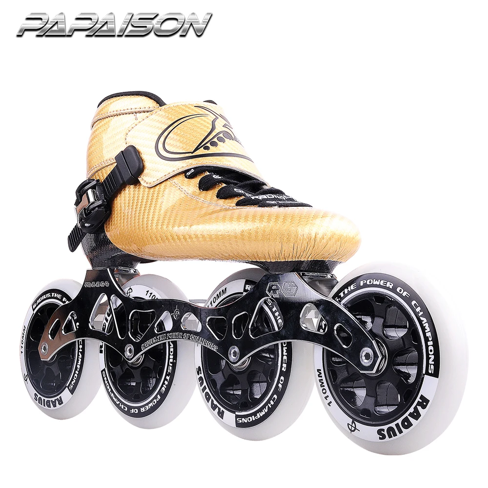 

Best Price Professional Four Wheel Patines Roller Skate Shoes Inline Speed Skates SHR 85A PU Wheels 110mm