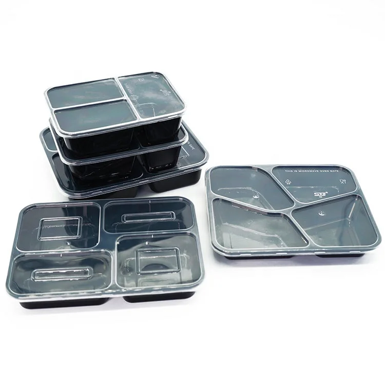 

prep meal 4 compartment fruit microwave box fast food packaging disposable plastic