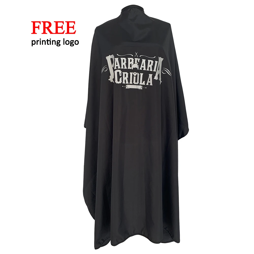

Wholesale/one piece custom fashion pattern beauty hair salon barber cape with logo, Customized color/full printed