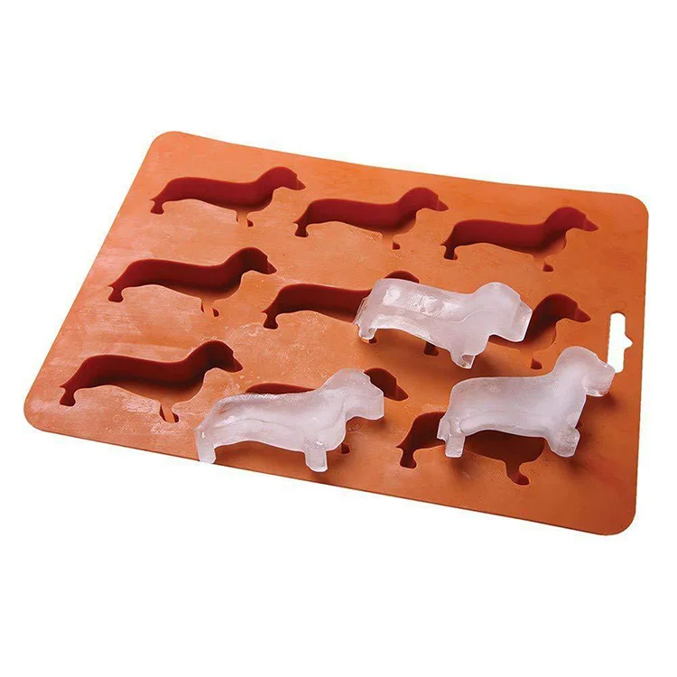 

Dachshund Dog Shaped Silicone Ice Cube Tray Molds Ice Chocolate Candy Mold Ice Maker-BPA Free