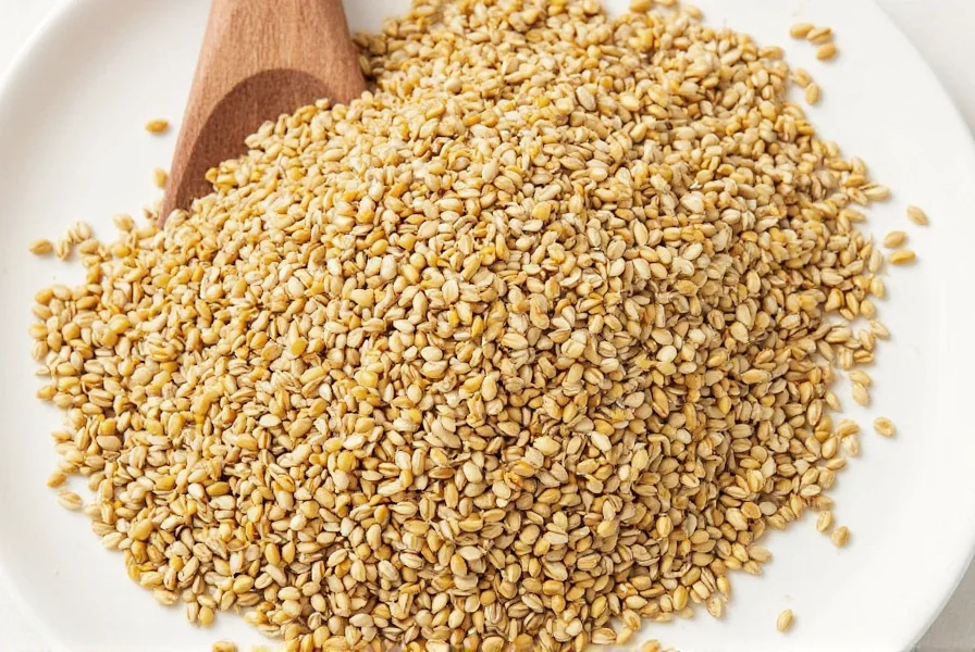 Sesame seeds stored in glass jars