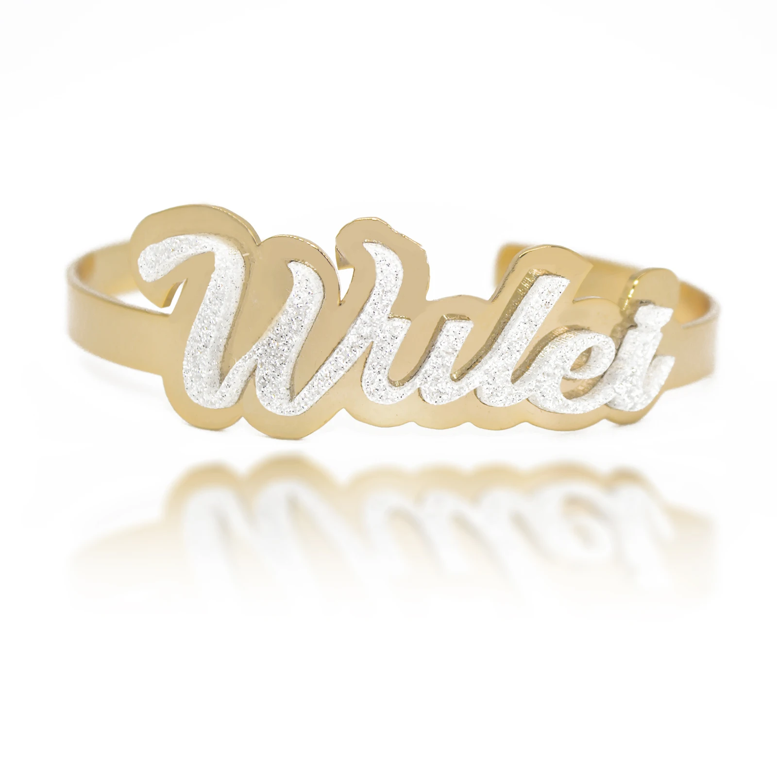 

Stylish Women Jewelry With Acrylic Letters Custom Names Bracelets Gold Bangles Stainless Steel Bracelet, Gold/rose gold/silver