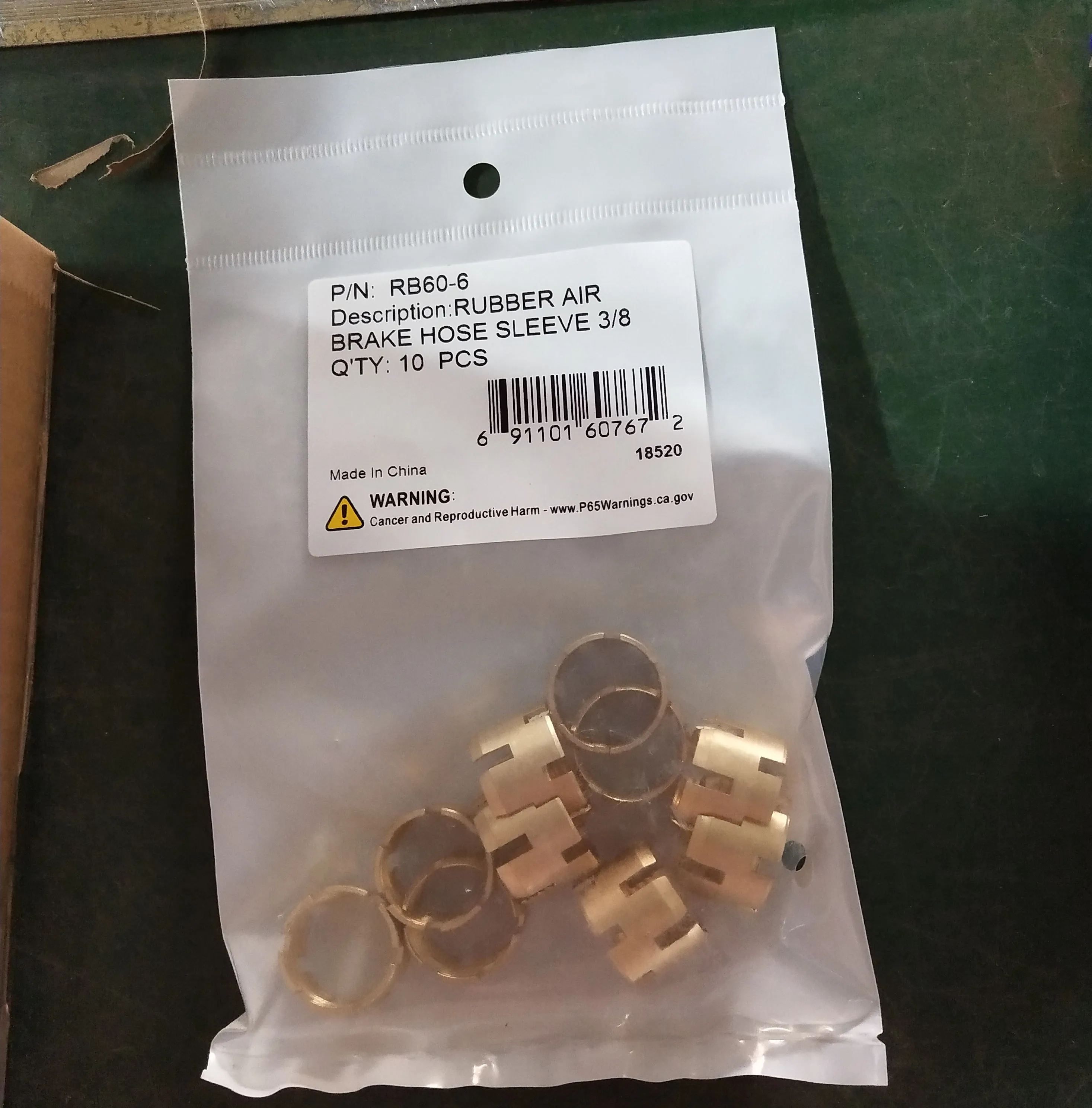 Sleeve Ferrule Sae/dot Rubber Air Brake Brass Fittings For Rubber Hose
